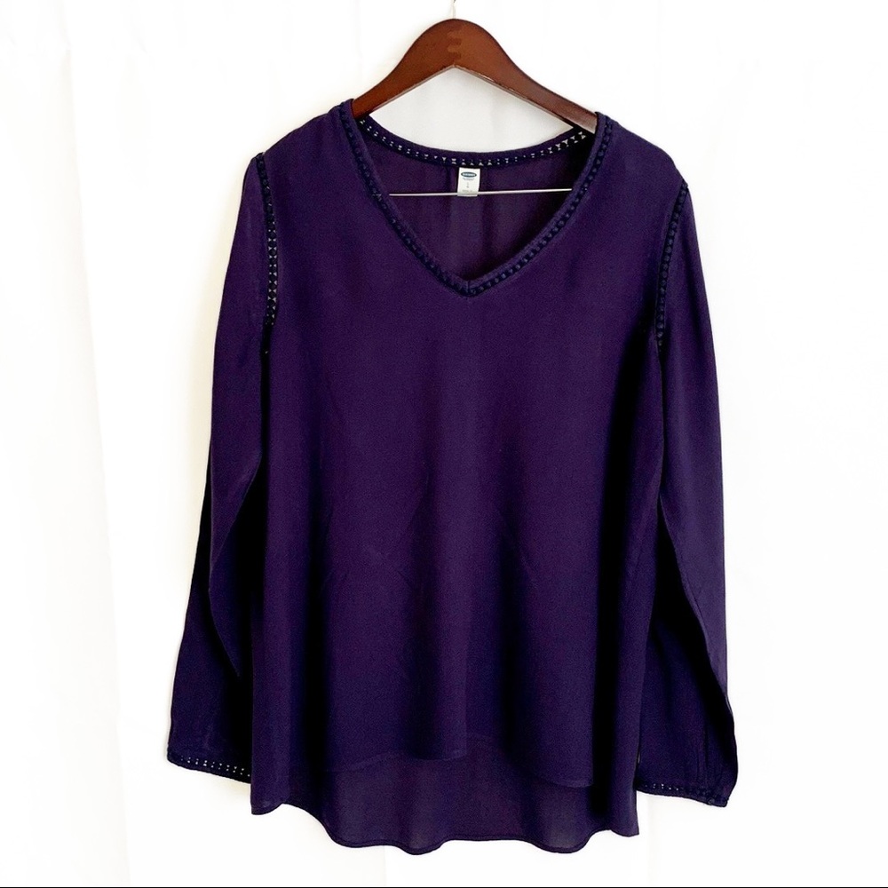 Old Navy V-neck Crochet Cutout Top